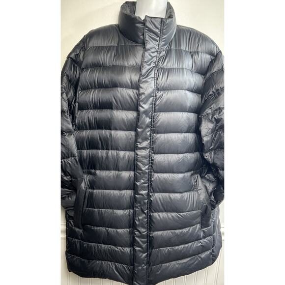 Uniqlo Ultra Light Down Coat Womens XL Black Long Zip Packable Puffer Jacket - Picture 1 of 8